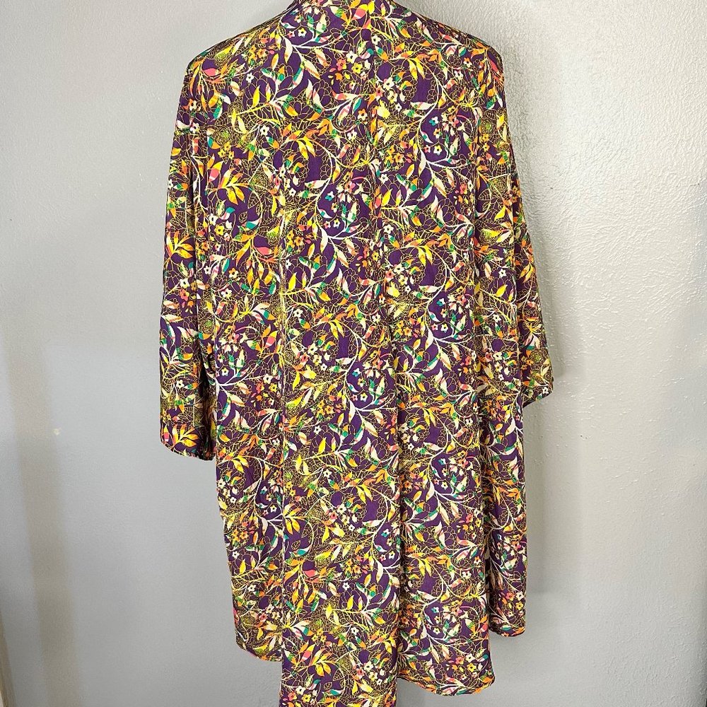 LuLaRoe Cover Up/Kimono Colorful  Large Preowned, Excellent Condition